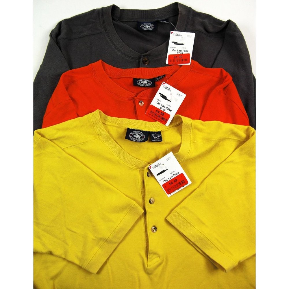 3-Men's The Great Plains T-Shirts Yellow, Gray, Orange all Size Medium NWT
